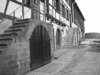 extérieur maison alsacienne du XVIIIème siècle